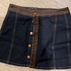 Denim mini skirt